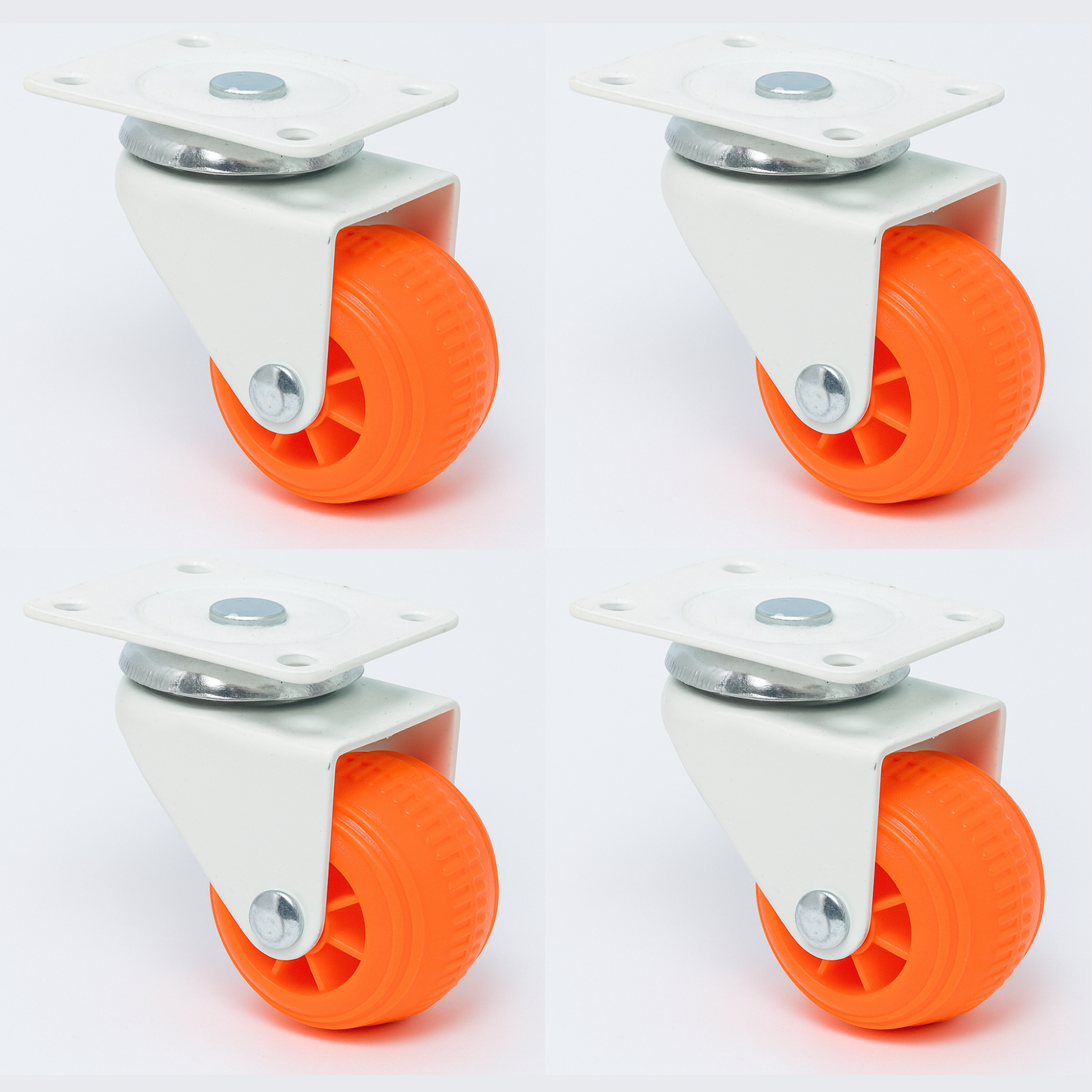IMPEX Heavy Duty Jumbo Caster Wheel with 360° Swivel Plate | 300kg Load Capacity Swivel Furniture Caster (Pack of4)