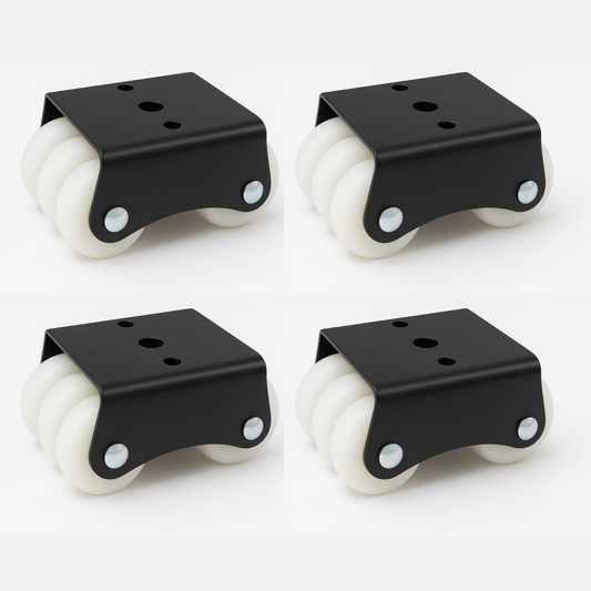 IMPEX SIX Wheel Fix Caster – Premium Heavy Duty Wheel | 500kg Load | Fixed Mount | Metal Frame - IMPEXMART