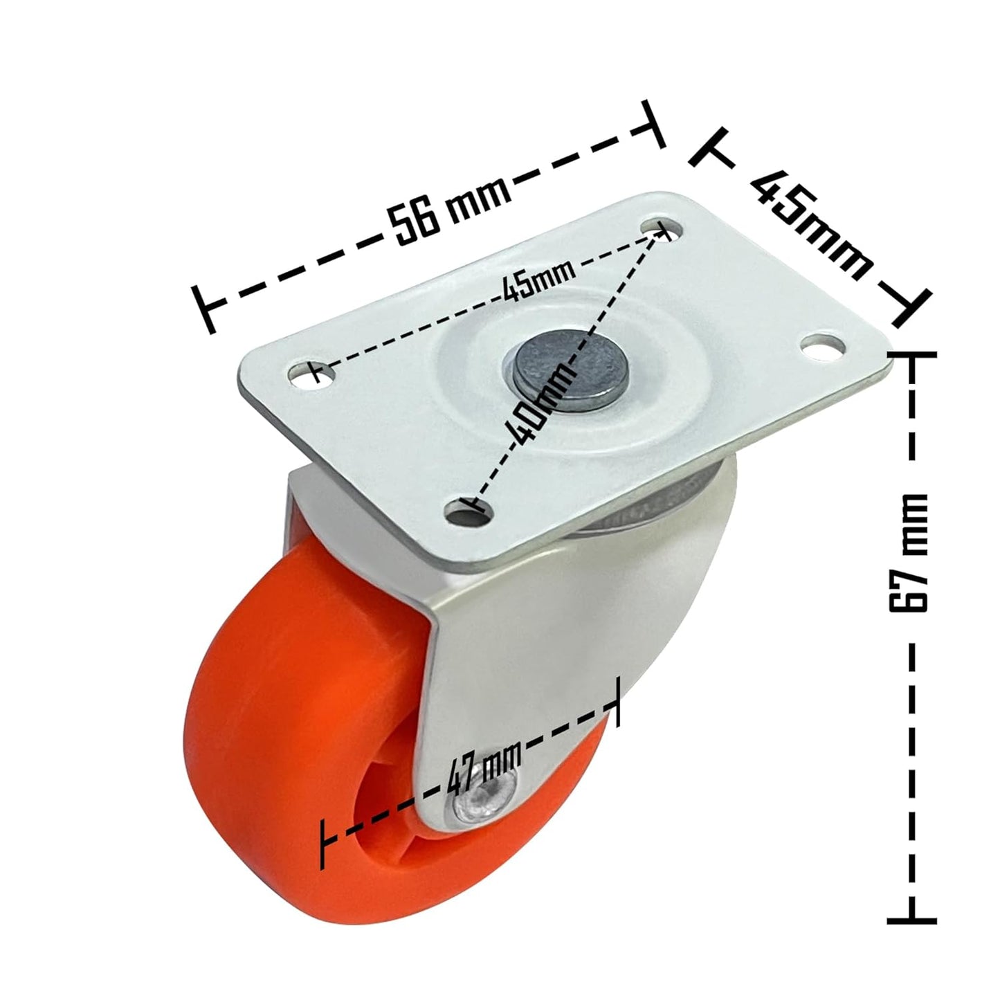 IMPEX 2 inch Heavy Duty Caster Wheels for Chairs 360° | Furniture & Industrial Use Swivel Furniture Caster (Pack of4) - IMPEXMART