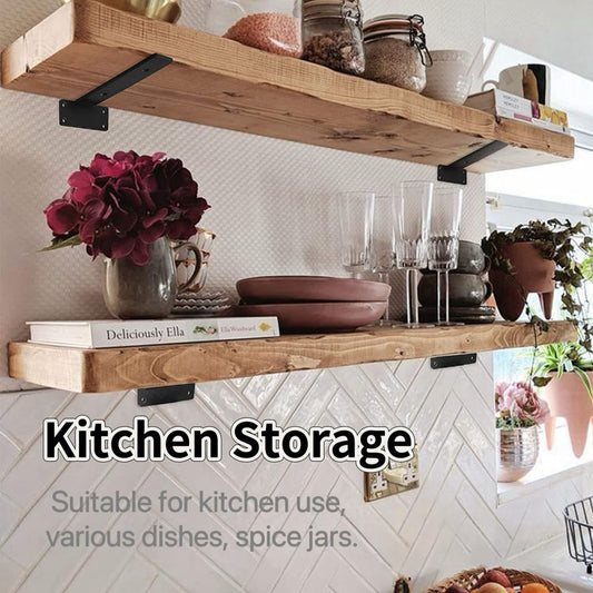 Arjun Impex Floating Shelf Bracket – Set of 6 L Brackets for Shelves & Wall Support 5 Inches Shelf Bracket (Iron) - IMPEXMART