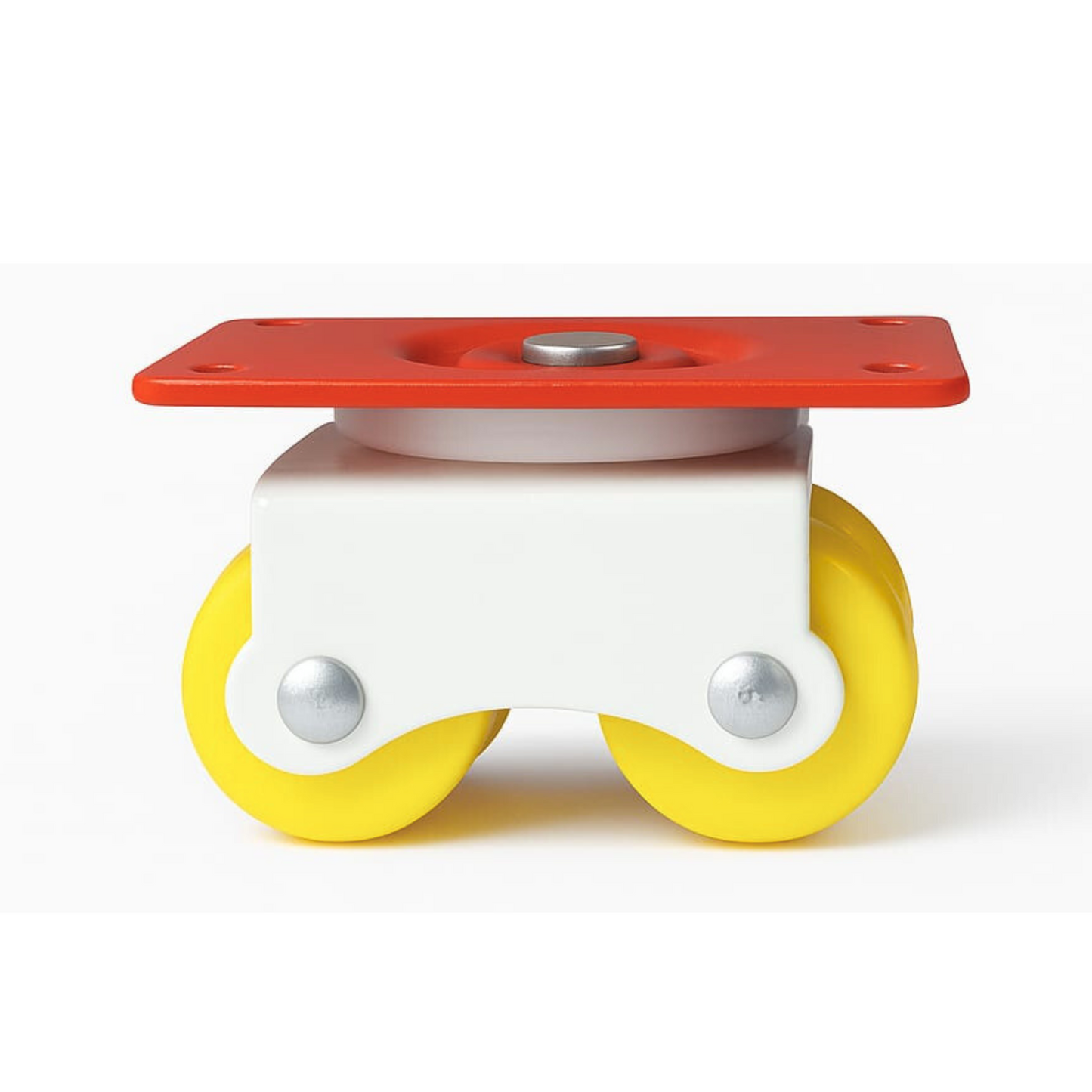 Suraksha Six Wheel Caster Revolving - Pack of 4 | Yellow + Red | Load Capacity 300KG | Six Wheel Caster - IMPEXMART