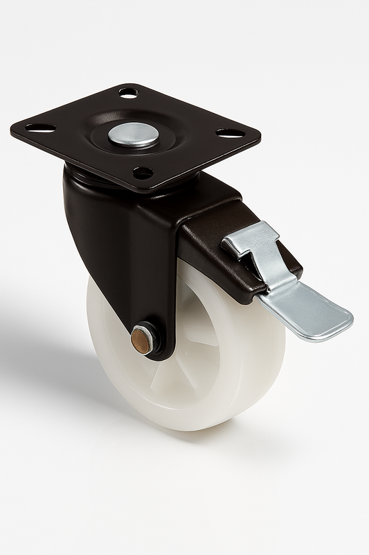 IMPEX - Scorpio Caster 25 MM Width Wheel With Break ( Pack of 4 ) - IMPEXMART