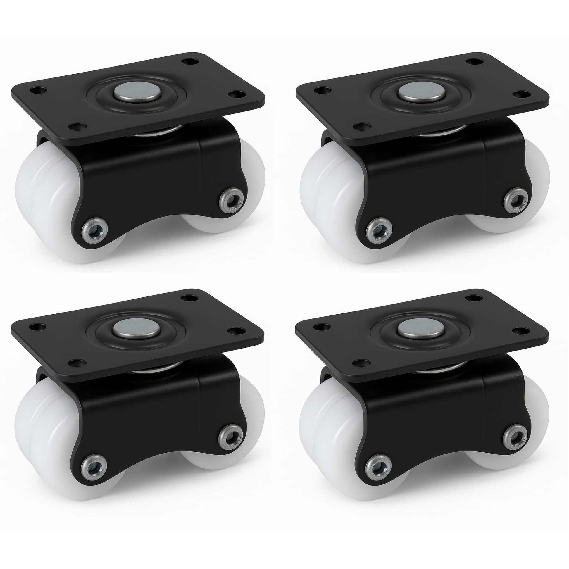 IMPEX Royal 4 Wheel Caster | Revolving Type | Heavy Duty | 360° Swivel Plate Swivel Furniture Caster  (Pack of4) - IMPEXMART