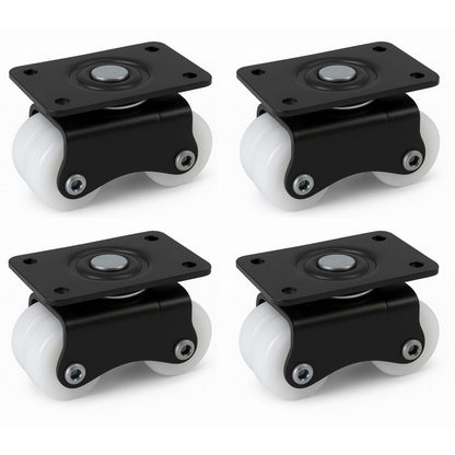 IMPEX Royal 4 Wheel Caster | Revolving Type | Heavy Duty | 360° Swivel Plate Swivel Furniture Caster  (Pack of4) - IMPEXMART
