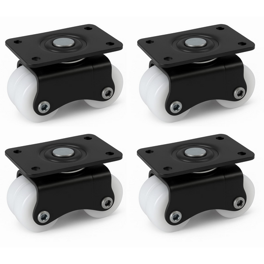 IMPEX Royal 4 Wheel Caster | Revolving Type | Heavy Duty | 360° Swivel Plate Swivel Furniture Caster  (Pack of4) - IMPEXMART