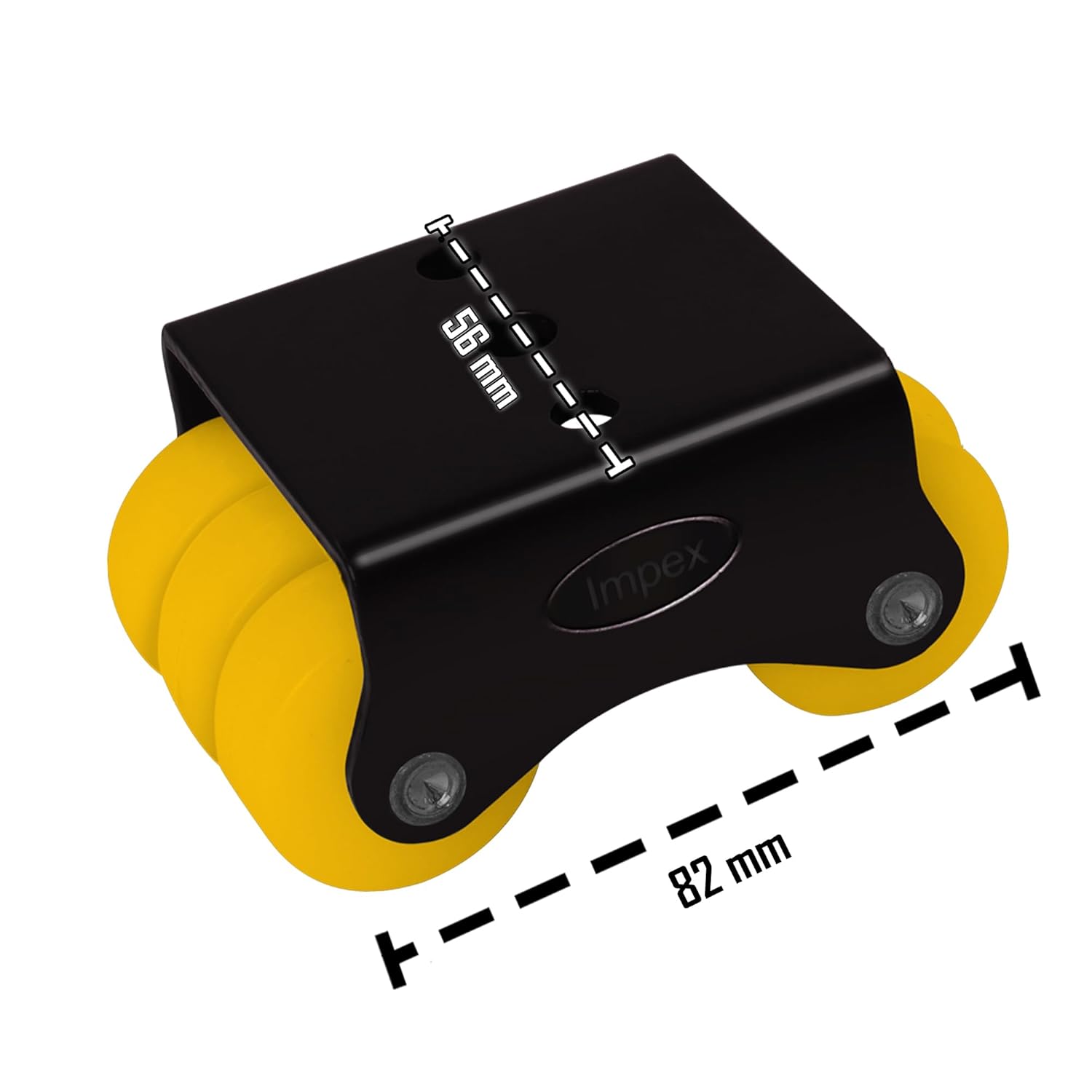 IMPEX Heavy Duty Six Wheel Caster Set – 300KG Load Capacity | Pack of 4 | For Trolleys, Furniture & Industrial Equipment - IMPEXMART