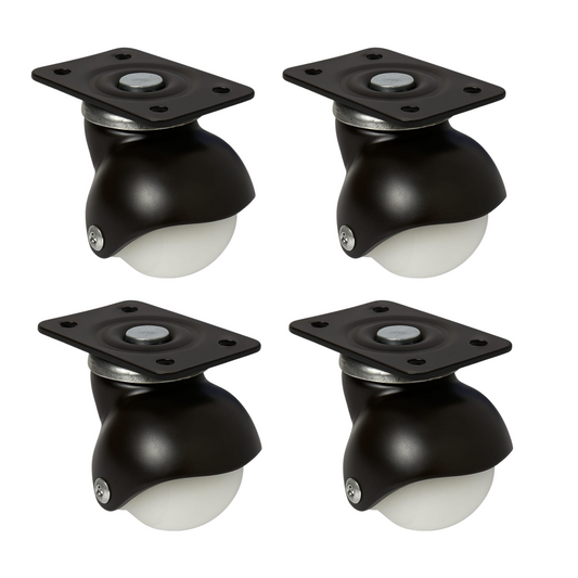 IMPEX Suraksha Ball Caster | Plate Type | 200kg Load | Revolving 360° Movement Wheel | Pack of 4 - IMPEXMART