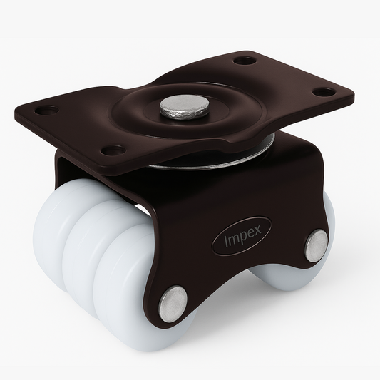IMPEX Royal Six Wheel Caster –  Heavy Duty Wheel | 500kg Load | Revolving Mount | Metal Frame - IMPEXMART