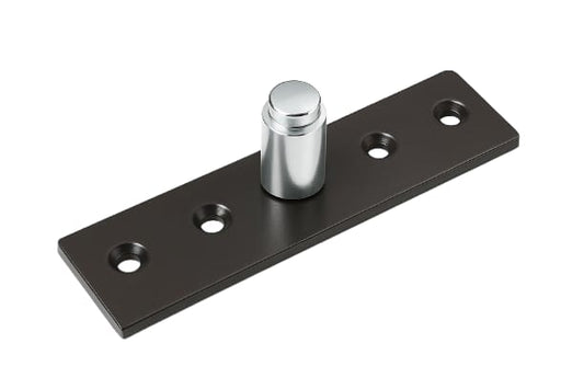 IMPEX Sliding Door Support Plate with Fixed Pin | Bottom Mount | Heavy Duty Metal - IMPEXMART