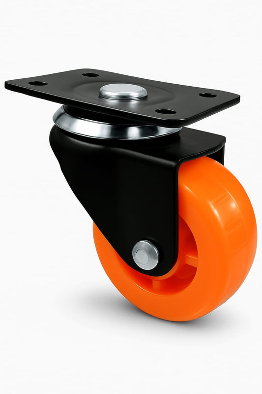 IMPEX Suraksha - Single Wheel Puff Caster Plate Type (Pack of 4)j - IMPEXMART