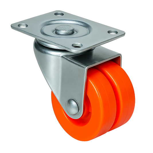 IMPEX Star - Double Wheel Puff Caster Plate Type ( Set of 4 ) - IMPEXMART