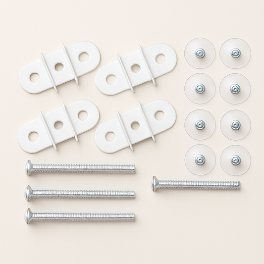 IMPEX - Bracket Clip Set ( Powder Coated ) With Vaccume And Screw ( 10 Set ) - IMPEXMART