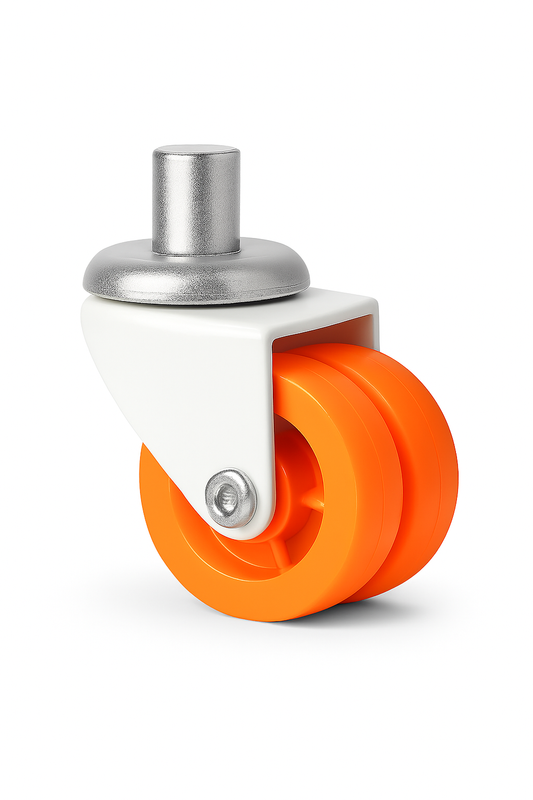 IMPEX Royal - Double Wheel Puff Caster Pillar Type ( Set of 4 ) - IMPEXMART