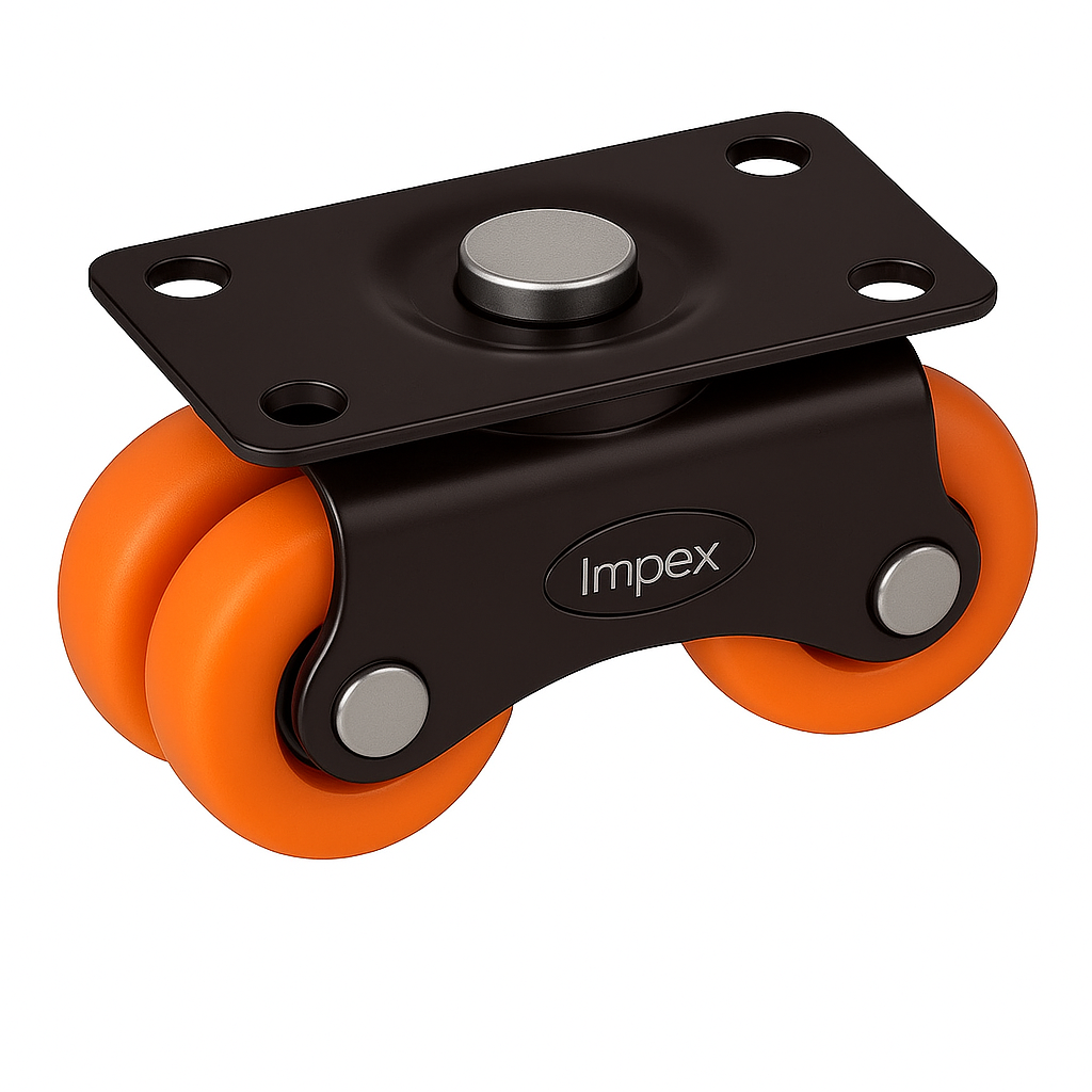 IMPEX Four Wheel Revolving Casters – Heavy Duty | 150KG Load Capacity | Pack of 8 | For Trolleys, Furniture & Equipment - IMPEXMART