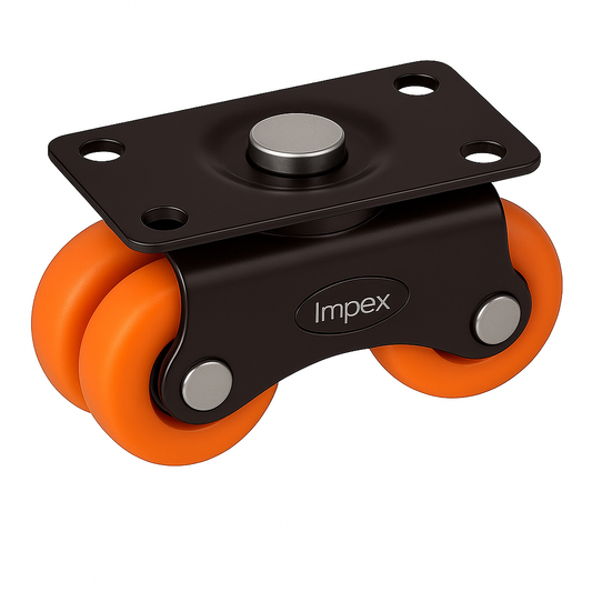 IMPEX Four Wheel Revolving Casters – Heavy Duty | 150KG Load Capacity | Pack of 8 | For Trolleys, Furniture & Equipment - IMPEXMART