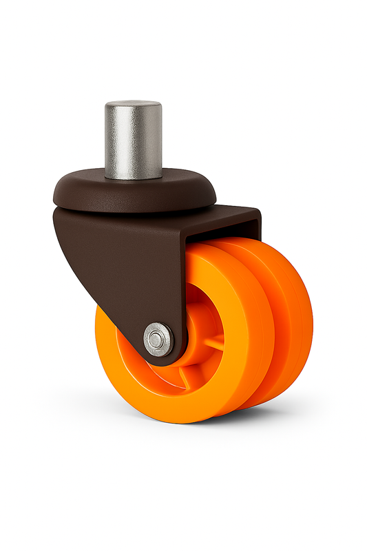 IMPEX Suraksha - Double Wheel Puff Caster Pillar Type ( Set of 4 ) - IMPEXMART